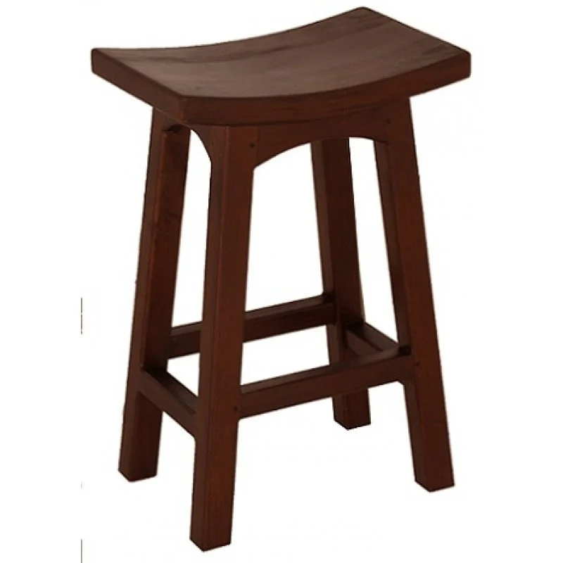 MP - Amst Solid Teak Timber 60 cm Counter Bar Stool, TEK168 BR 060 WD ( Picture Illustration Colour for Reference Only ) - Image 2