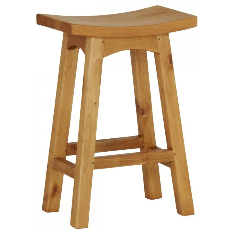 MP - Amst Solid Teak Timber 60 cm Counter Bar Stool, TEK168 BR 060 WD ( Picture Illustration Colour for Reference Only ) - Image 4