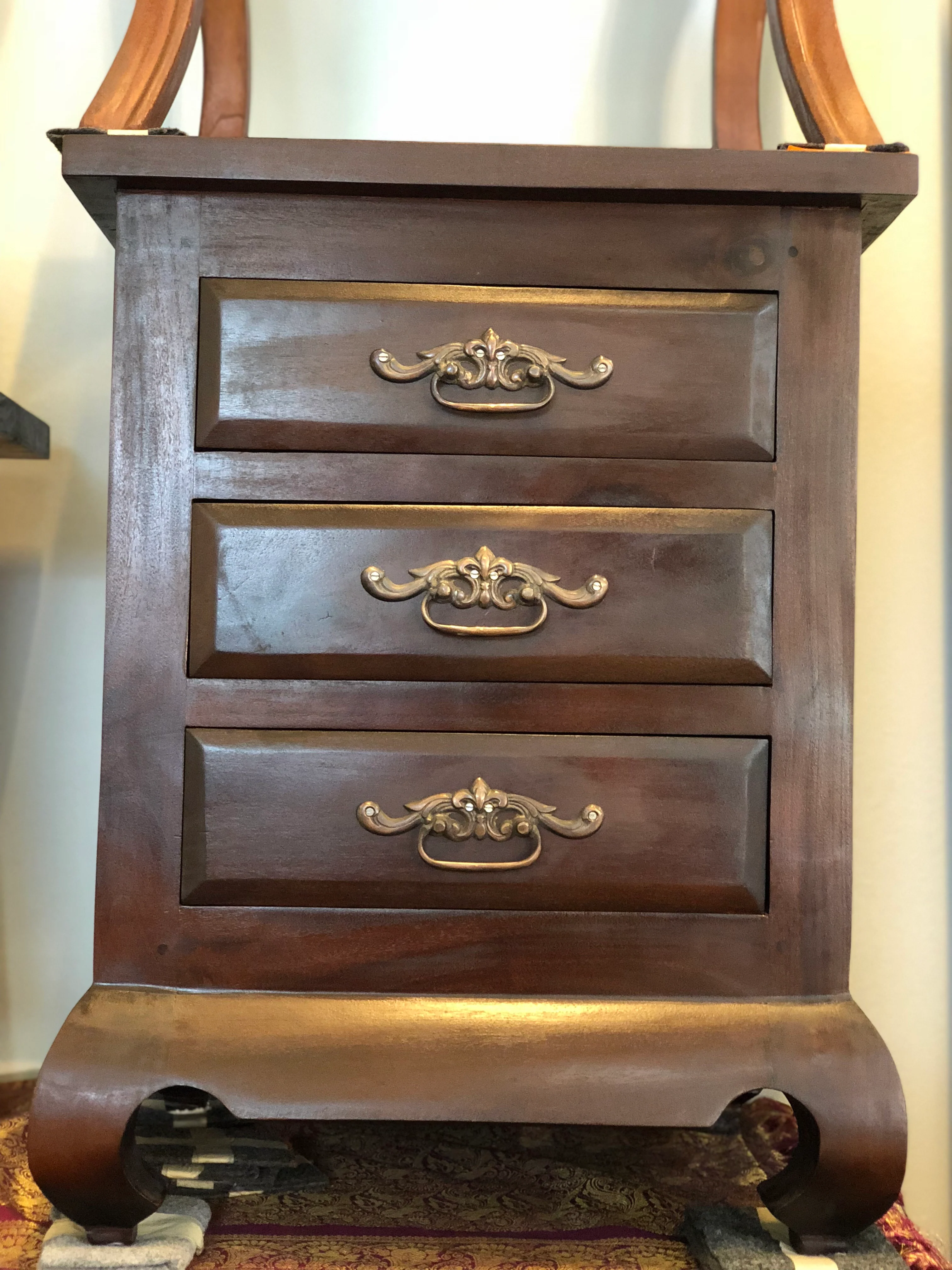 MP - China Shanghai Side Table 3 Drawer TEK168 BS 003 OL RH ( Mahogany Colour ) - Image 2