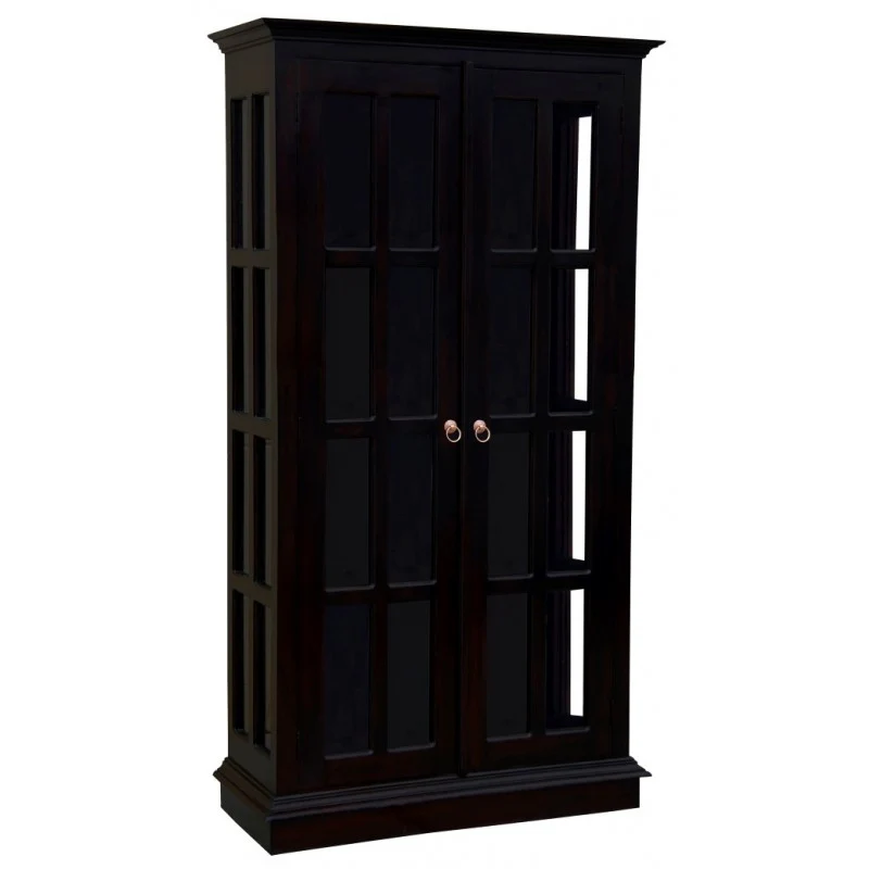 MP - Display Cabinet Range 2 Glass Door 4 Shelf Solid Wood TEK168 DC 200 GL  ( Picture Illustration Colour for Reference Only ) ( White Colour ) - Image 4