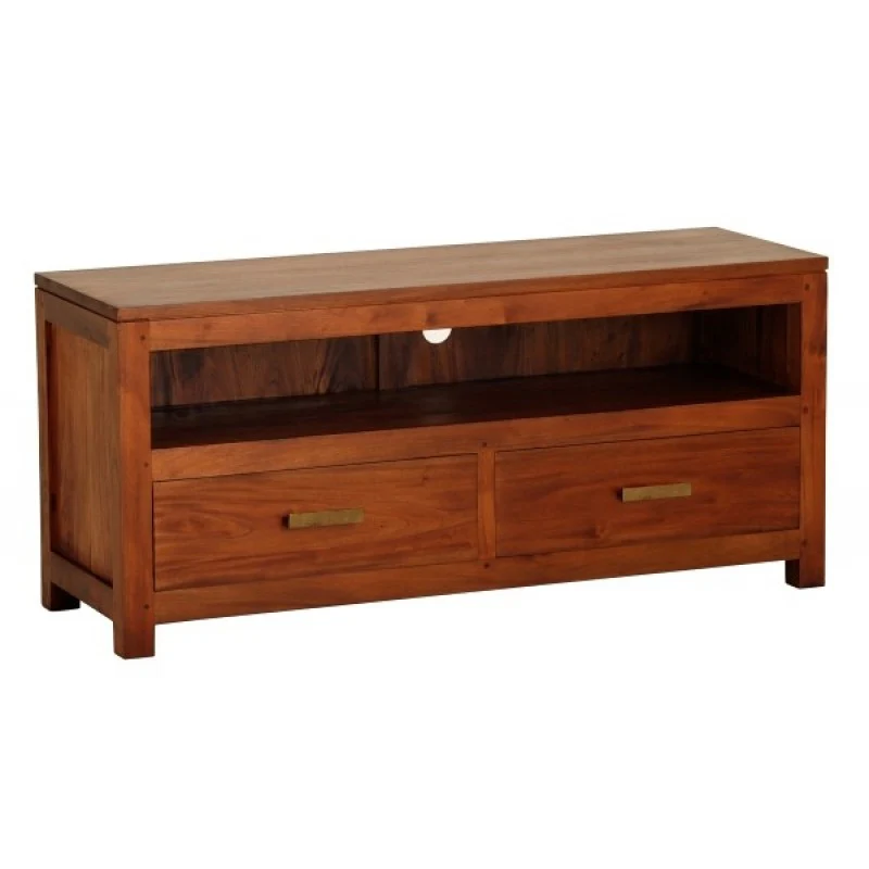 MP - Milan Small TV Console Stand 2 drawers TEK168 SB 002 PNMK ( Chocolate Colour ) - Image 4