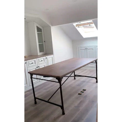 AALIYAH Industrial-Style Wooden Table Made from Solid Wood - Image 3