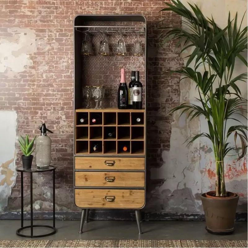 ABIGAIL Wine Cabinet Solid Wood - Image 2