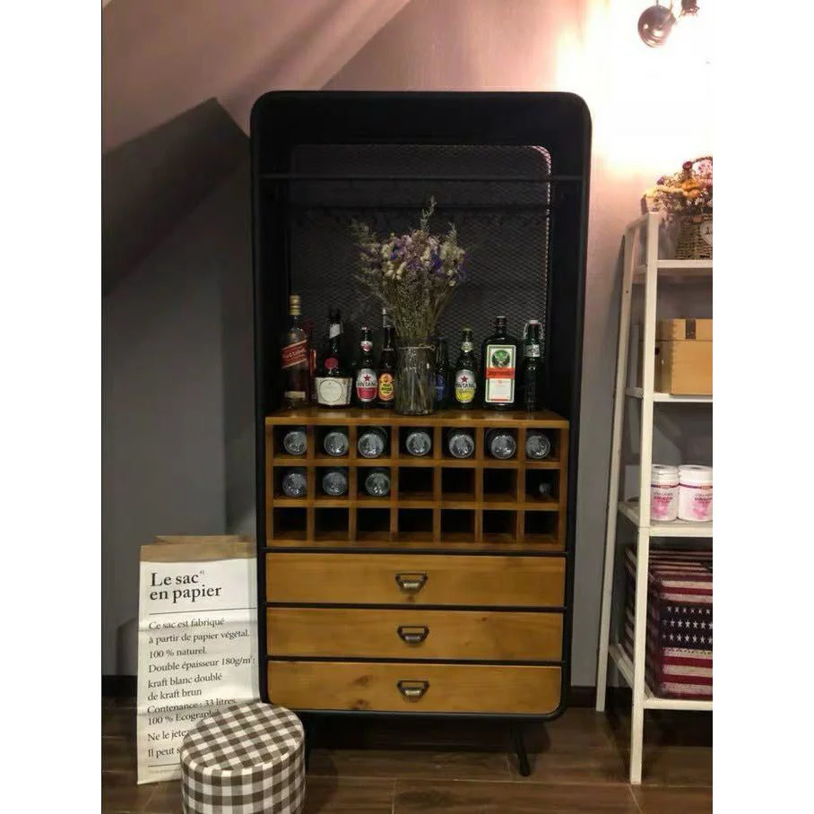 ABIGAIL Wine Cabinet Solid Wood - Image 3