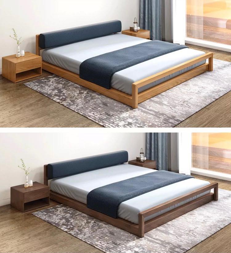 ADACHI Japanese Style Solid Wood Tatami Oak Bed - Image 7