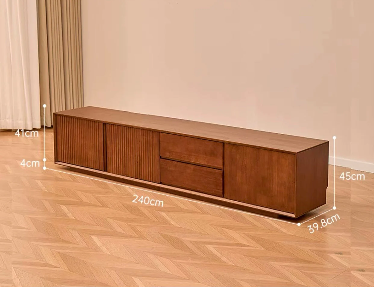Adriannan HYATTA Scandinavian Japandi Solid Wood TV Console Cabinet - Image 4