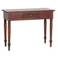 AMARA Tasmania Solid Teak Timber Single Drawer 100cm Sofa Table - Mahogany Color - Image 3