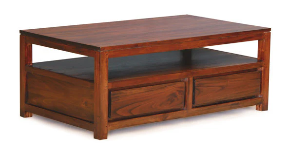 Amsterdam Coffee Table 1 Open Shelf and 4 Drawers Rectangular Design Full Solid TEK168 CT 004 TA