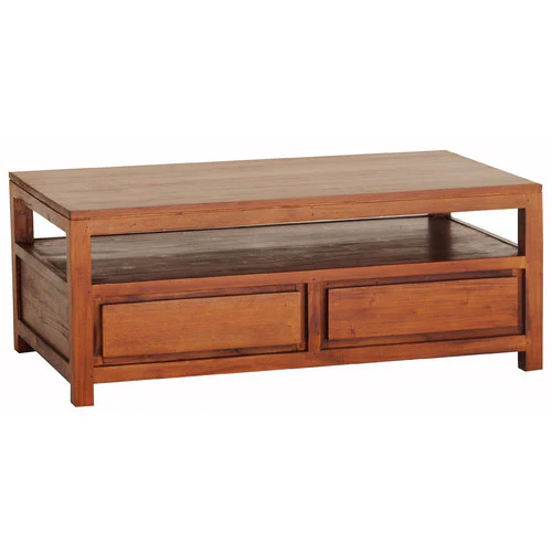 Amsterdam Coffee Table 1 Open Shelf and 4 Drawers Rectangular Design Full Solid TEK168 CT 004 TA - Image 2