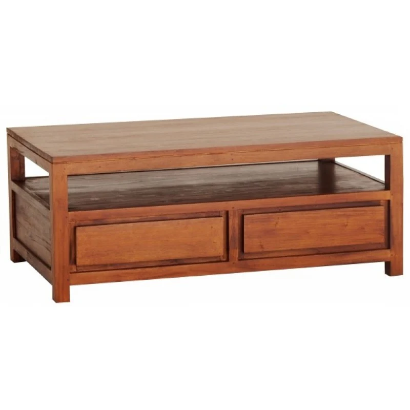 Amsterdam Coffee Table 1 Open Shelf and 4 Drawers Rectangular Design Full Solid TEK168 CT 004 TA - Image 4