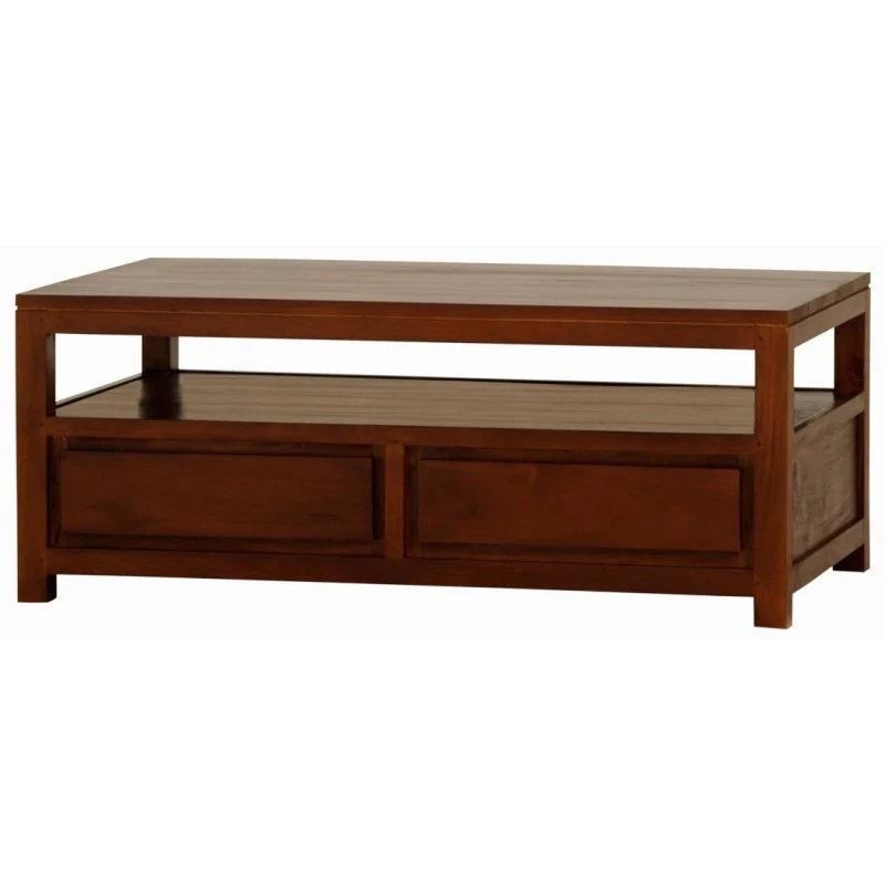 Amsterdam Coffee Table 1 Open Shelf and 4 Drawers Rectangular Design Full Solid TEK168 CT 004 TA - Image 5