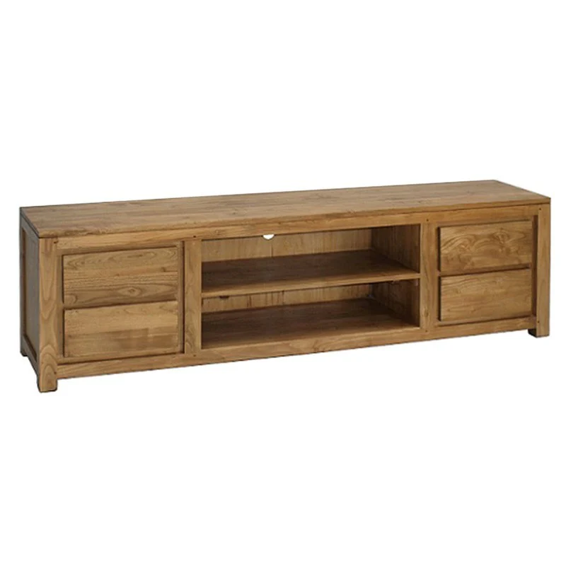 Coevorden Amsterdam Solid Wood Timber 4 Drawer TV Unit, 200cm, Teak TEK168 SB 004 TA 200 NT ( Discount Price $1299 ) - Image 2