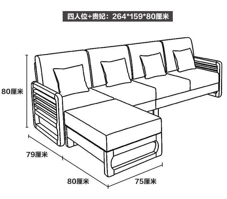 ARIA Luxury Scandinavian Sofa Solid Wood Nordic Style ( Walnut / Natural Color , 10 Combination Set ) - Image 38