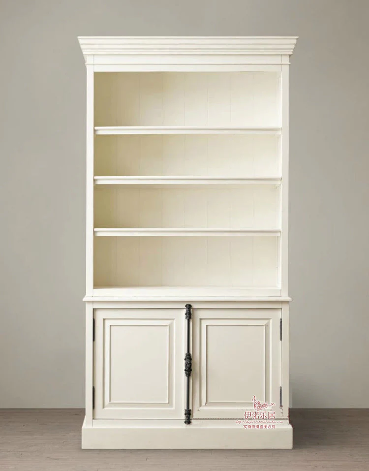 ASHLEY HYATT American Rustic Solid Wood Sideboard Bookshelf Cabinet French Retro Style - Image 9
