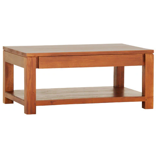 Assen Amsterdam Coffee Table with 2 Big Drawers and  Bottom Open Shelf Rectangular Design Full Solid TEK168 CT 002 TA - Image 2