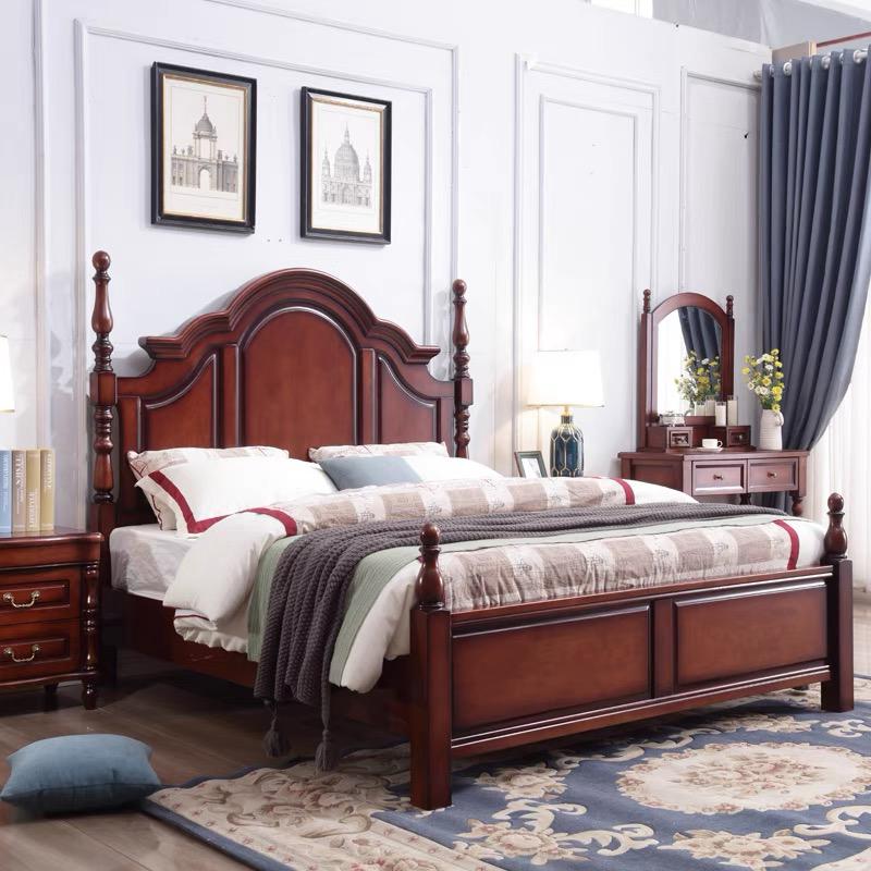 Mateo Boston Hilton Bed  with carvings( Mahogany Colour ) - Image 6