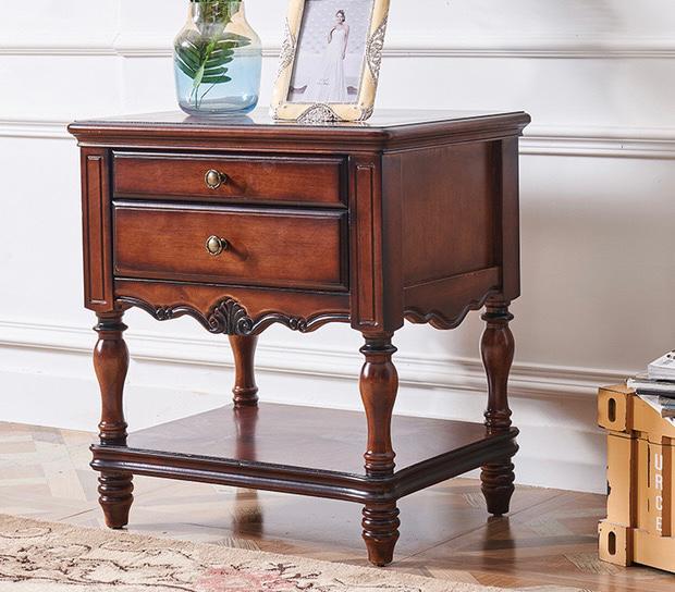 Mateo Boston Hilton Bed  with carvings( Mahogany Colour ) - Image 9