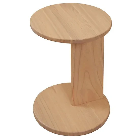 WAREHOUSE SALE Brentwood Teak Wood Round Lamp Table TEK168 LT 040 BW (Walnut / Almond) - Image 4
