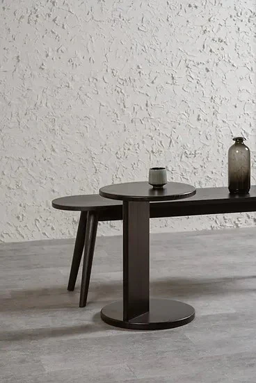 WAREHOUSE SALE Brentwood Teak Wood Round Lamp Table TEK168 LT 040 BW (Walnut / Almond) - Image 8