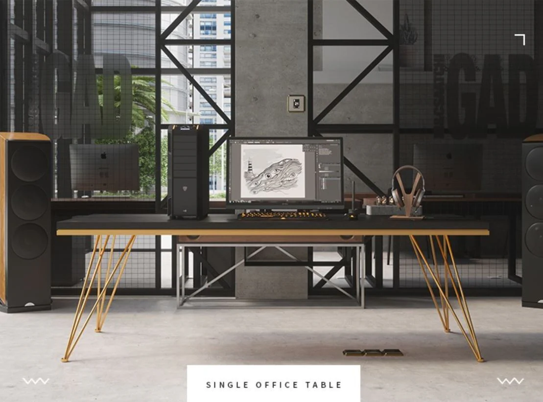 Camila Modern and Sleek Office Work Bench / Office Table / Dining Table / Cafe Table - Image 2