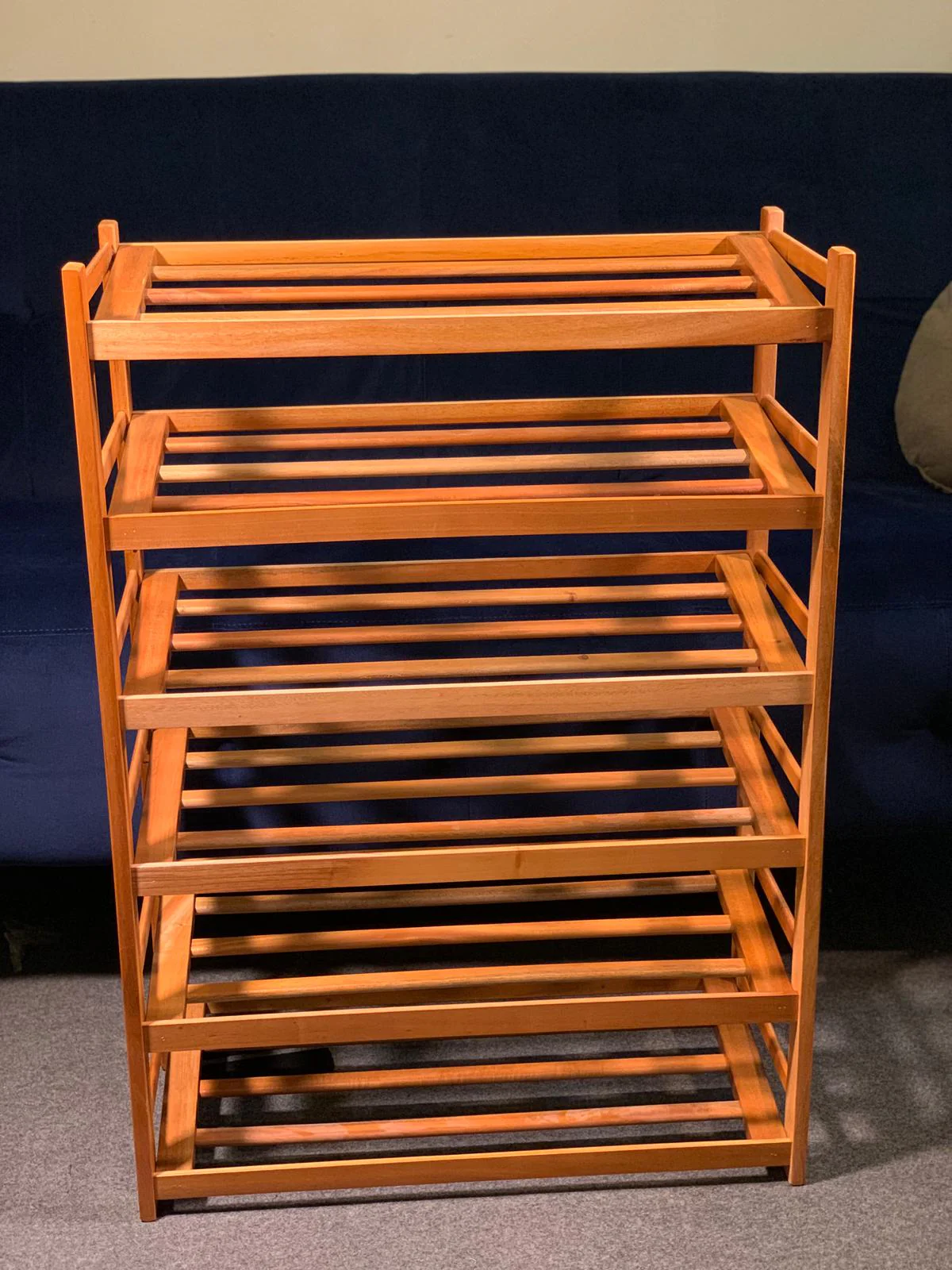 Caramel Timber Shoe Rack - TEK168 Shoe Rack - Image 2
