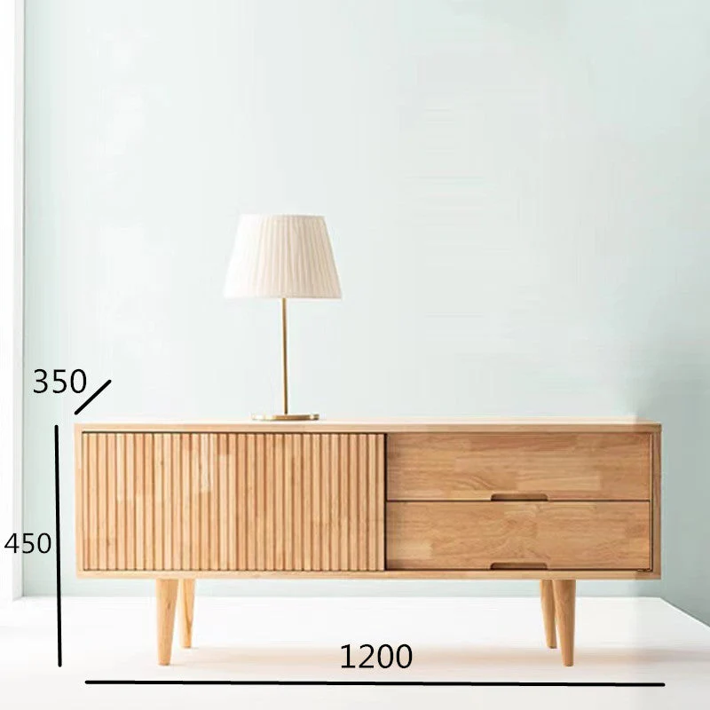 Catherine MARRIOTT TV Console Nordic Solid Wood Scandinavian Cabinet ( Colour Walnut, Natural ) - Image 15
