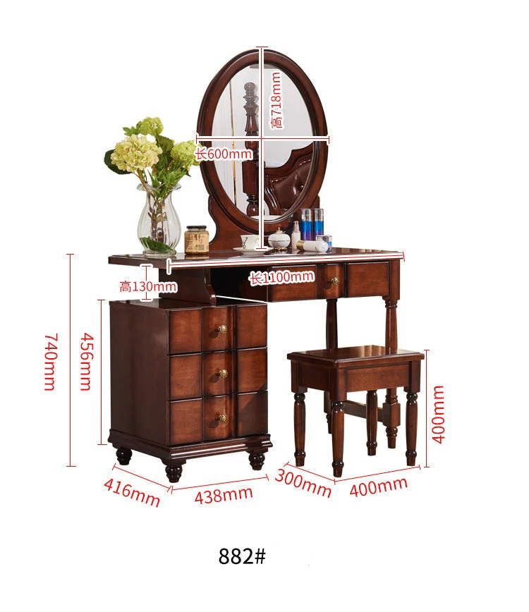 CHARLOTTE Hilton American Country Dressing Table Vanity Desk Mirror - Image 13