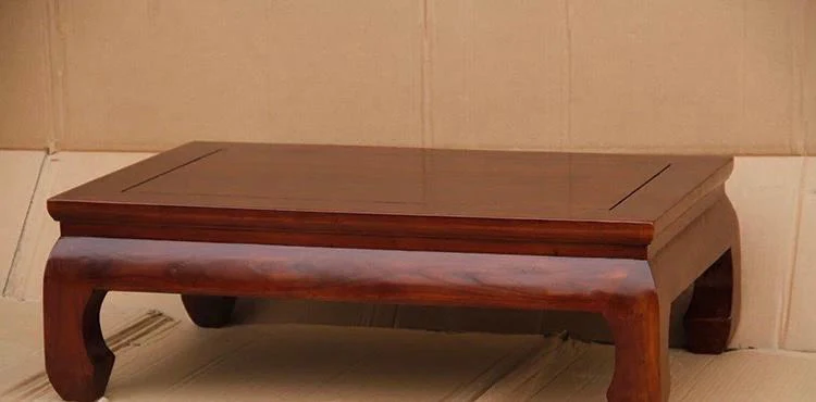 Chinese Royal Coffee Table Square Design Curve Legs 70 cm x 70 cm Premium 70 x 70 x 30 H ( Mahogany Colour ) - Image 2