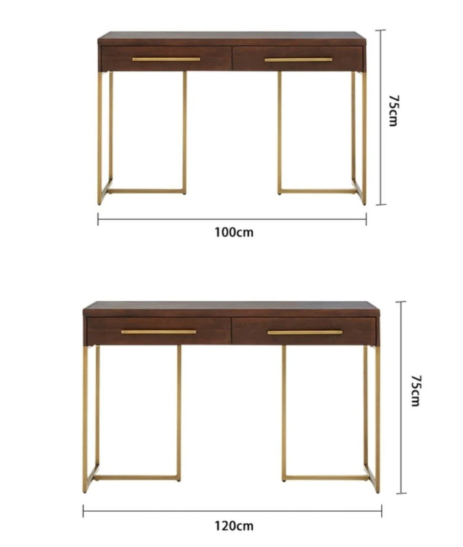 COLEMAN Herringbone Acacia Solid Wood Hallway Console - Image 6