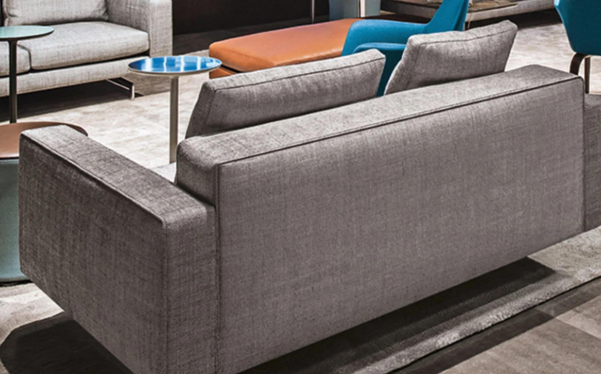 CYRILO Contemporary Nordic Scandinavian Fabric Down Feather Sofa - Image 12