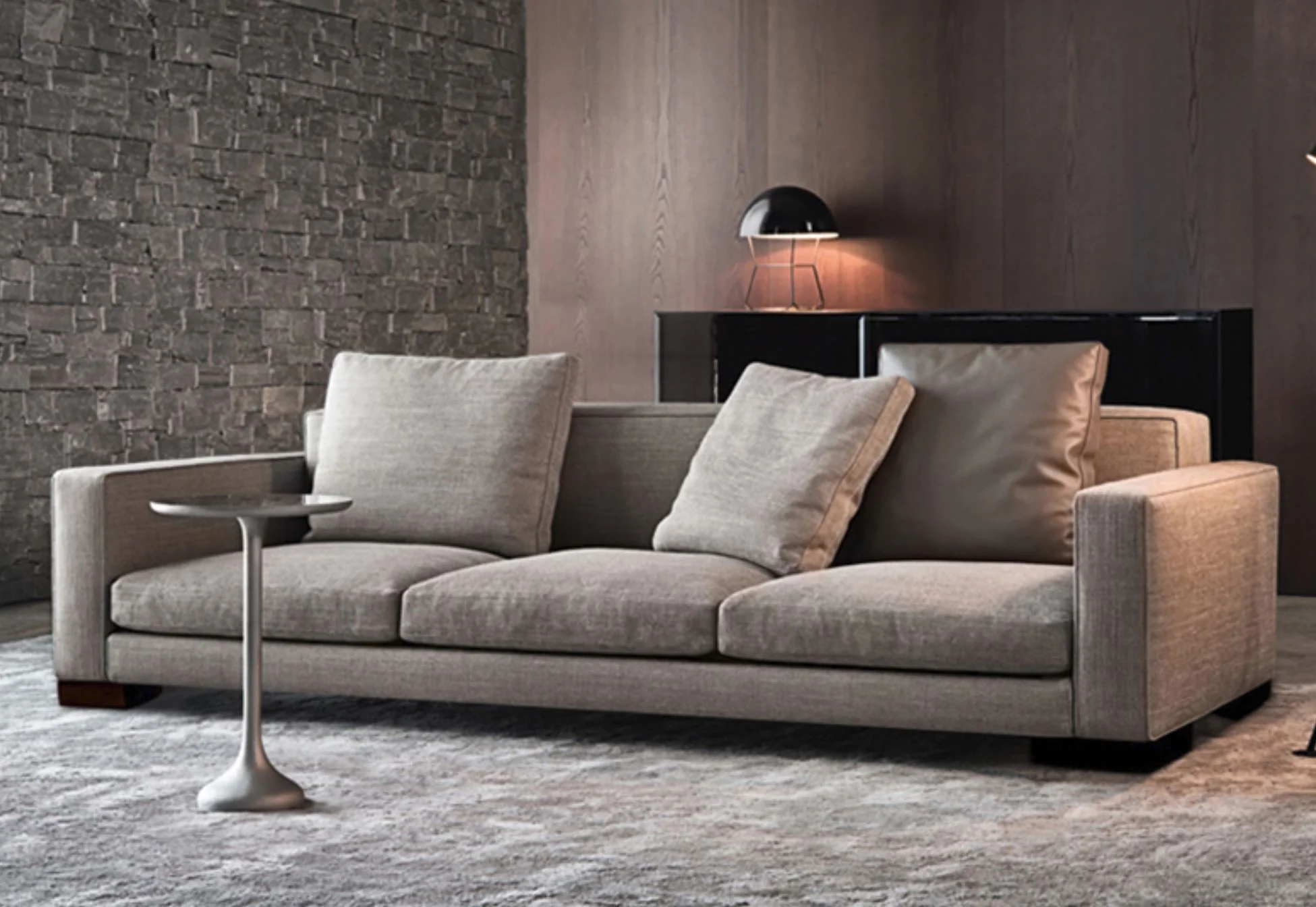 CYRILO Contemporary Nordic Scandinavian Fabric Down Feather Sofa - Image 7