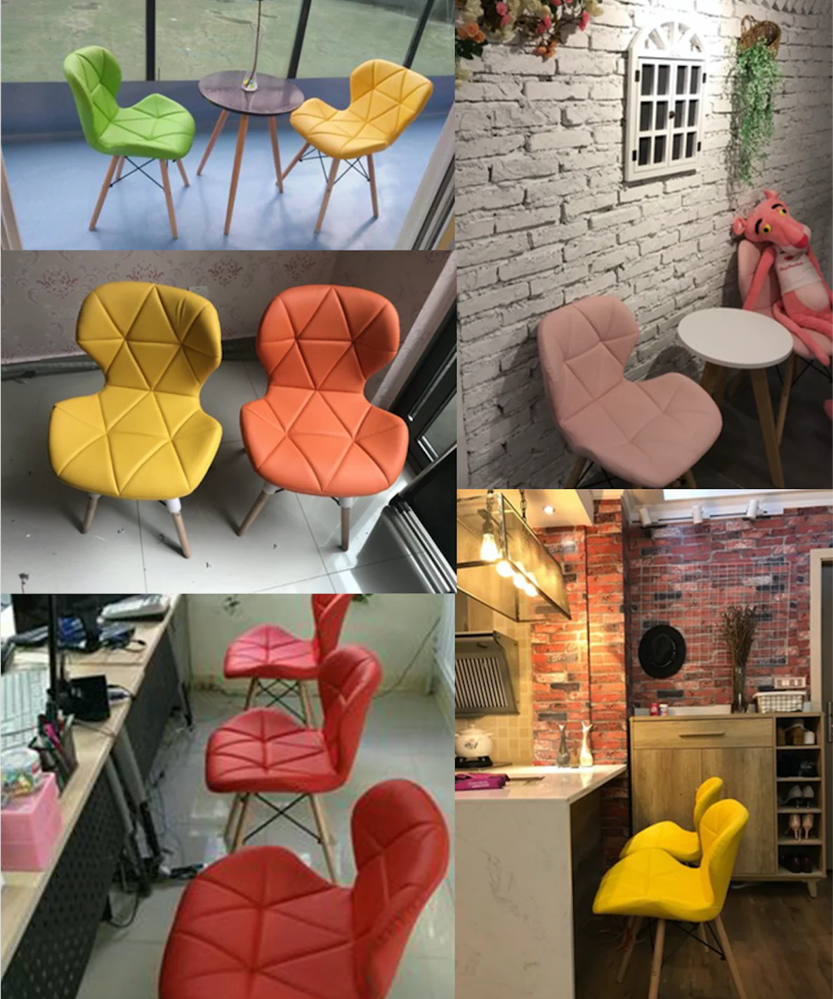 DAVIDE Geometric Colour Pop Office Chair - Image 2