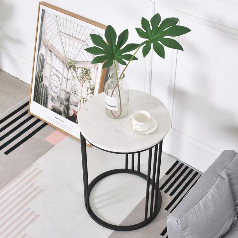ELIANA Contemporary Marble Top Side Table - Image 2