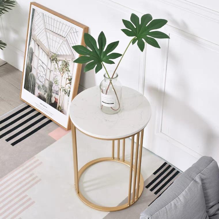 ELIANA Contemporary Marble Top Side Table - Image 3