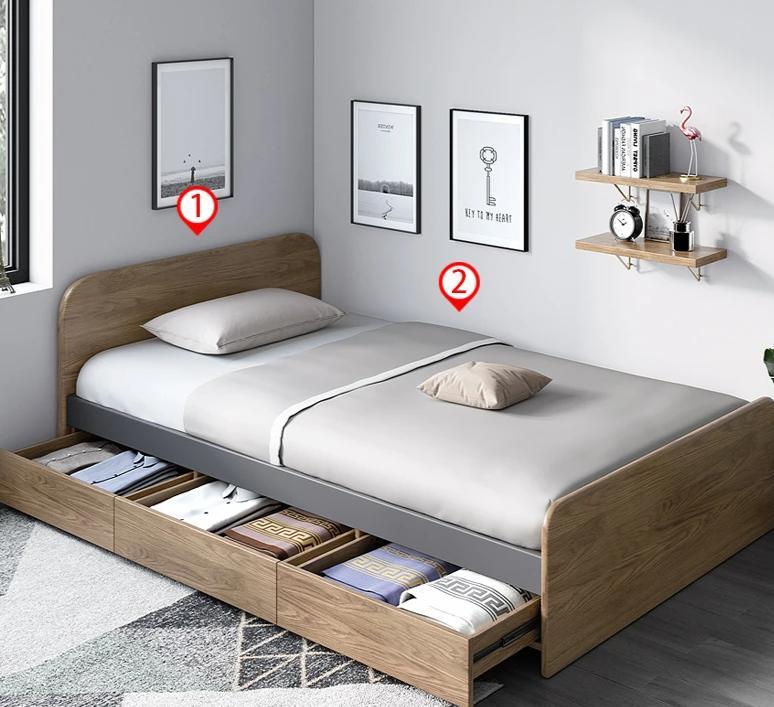ELIAS Solid Wood Single / Queen Bed 1 /1.2 / 1.5 m ( Discount Price $1499 Special Price $1199 ) - Image 8