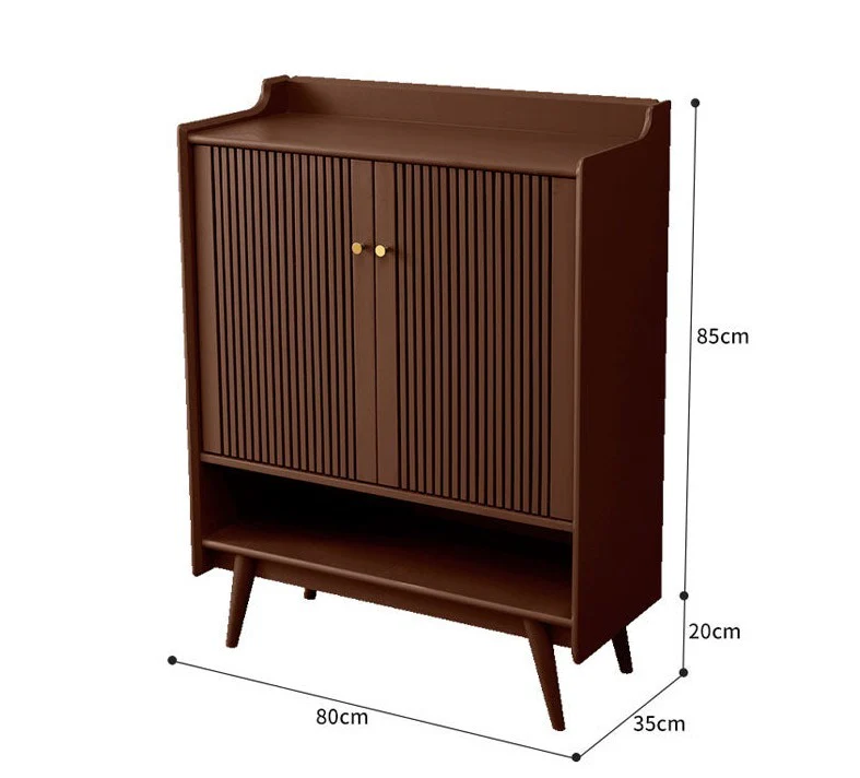 Elisabeth SWEDEN Buffet Sideboard Scandinavian Cloth Shoe Cabinet walnut - Image 4