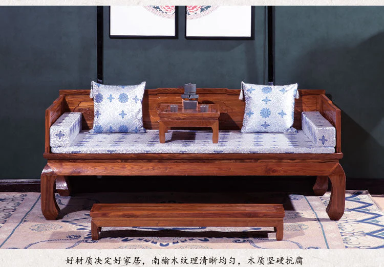 EMERY Qing Ming Dynasty Daybed Sofa Solid Wood Modern Zen ( 3 Seater 4 Size 4 Design ) ( Special Price $1599 ) - Image 25