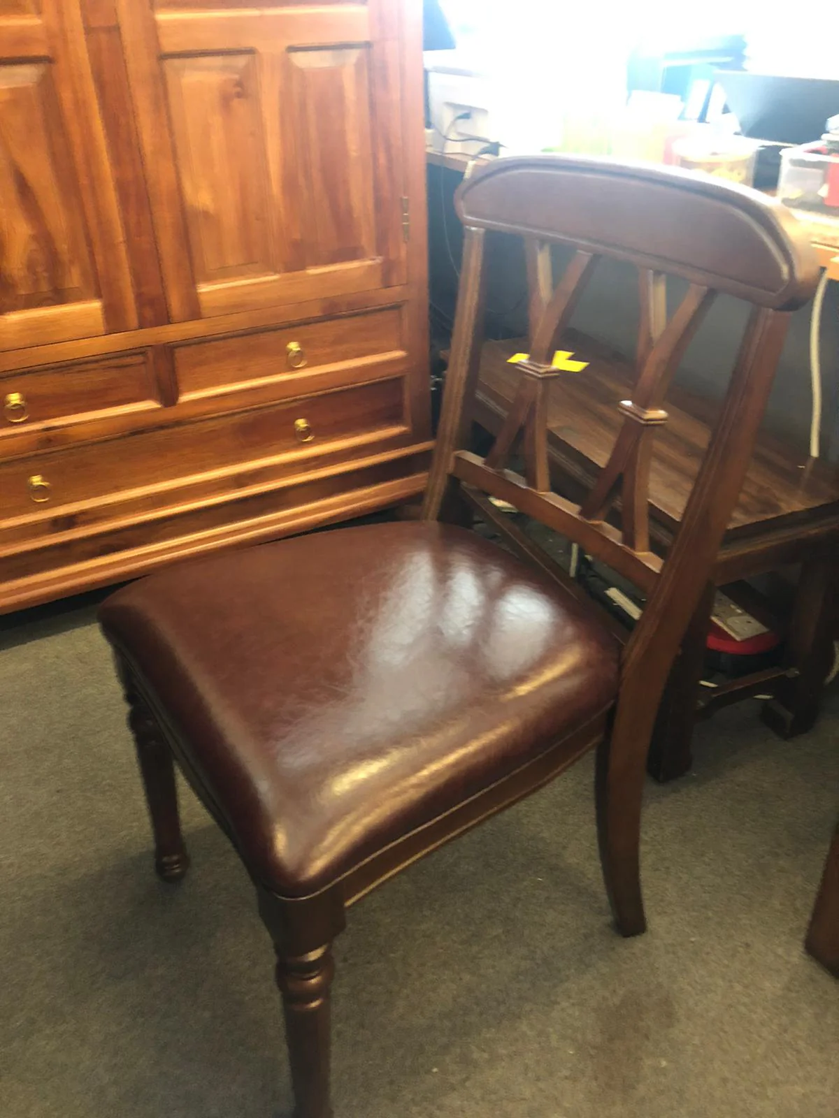 Federal Antique Executive Chair TEK168 ( Mahogany Colour ) - Image 2