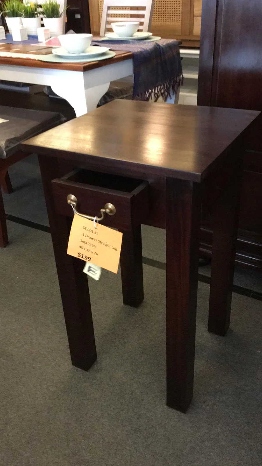 1 Drawer straight Leg Sofa Table TEK168 ST 001 KL - Image 2