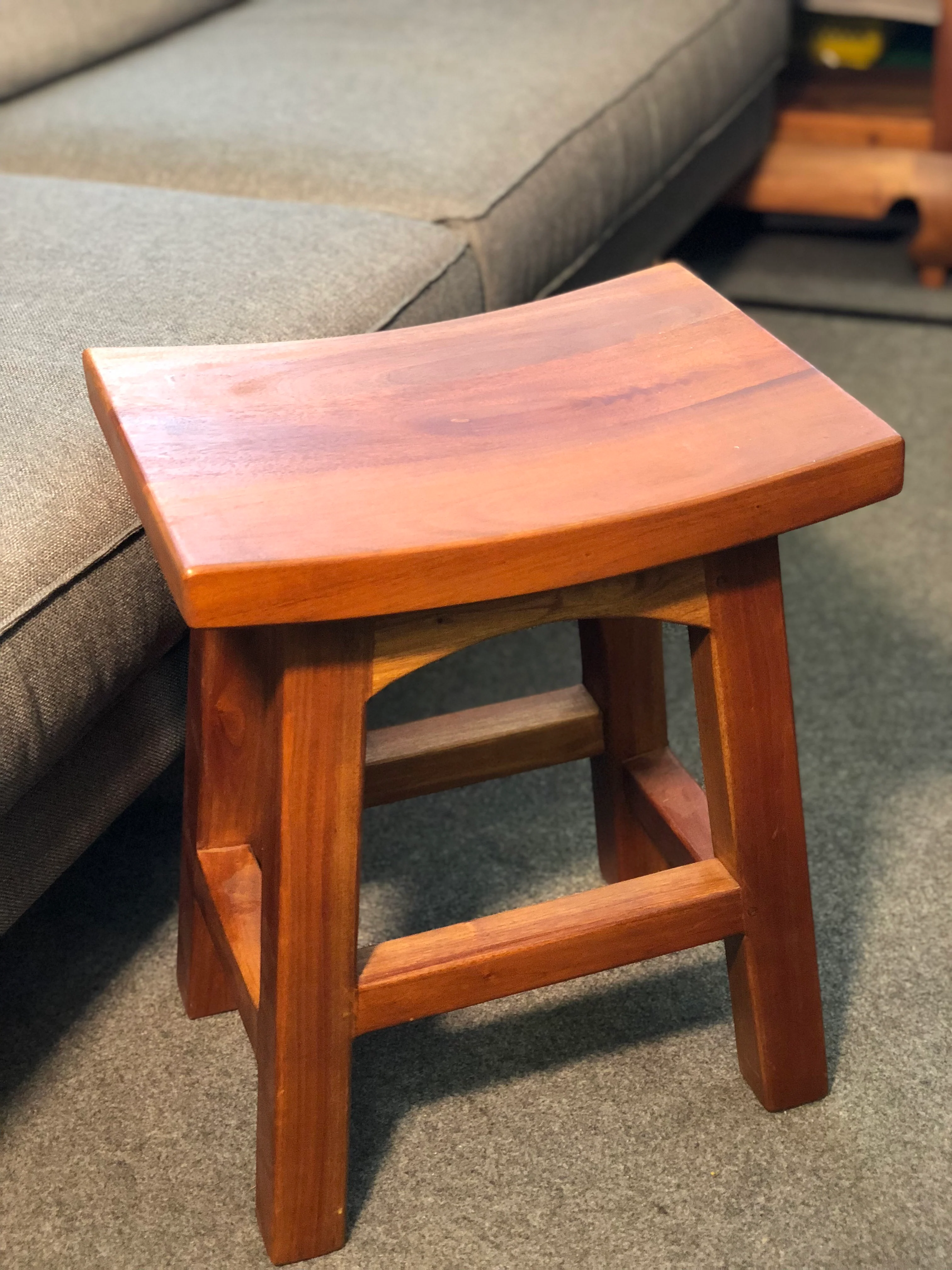 Amst Solid Teak Timber Table 48cm Bar Stool, TEK168 BR 048 WD LP 1 - Image 4