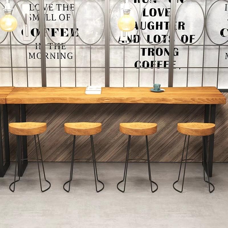 FREJA Rustic Wooden Bar Table & Stool - Image 2