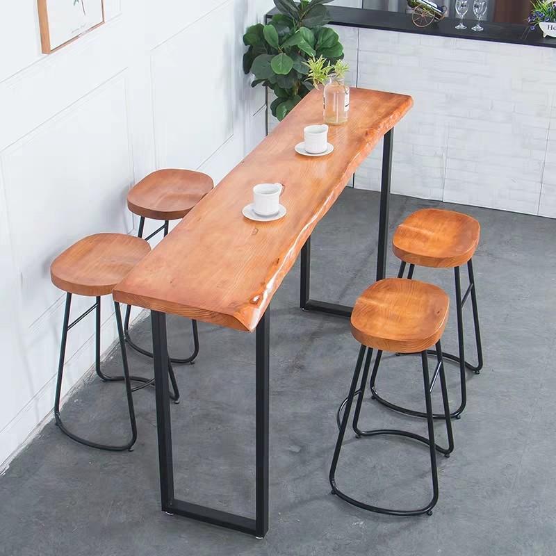FREJA Rustic Wooden Bar Table & Stool - Image 7