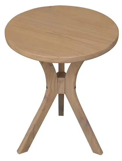 Gatsby Teak Round Side Table TEK168 LT 048 GTY (Walnut / Natural) - Image 3