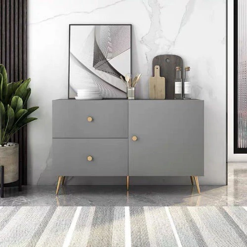 GEMMA Contemporary Grey Sideboard Buffet Cabinet Cupboard - Image 2