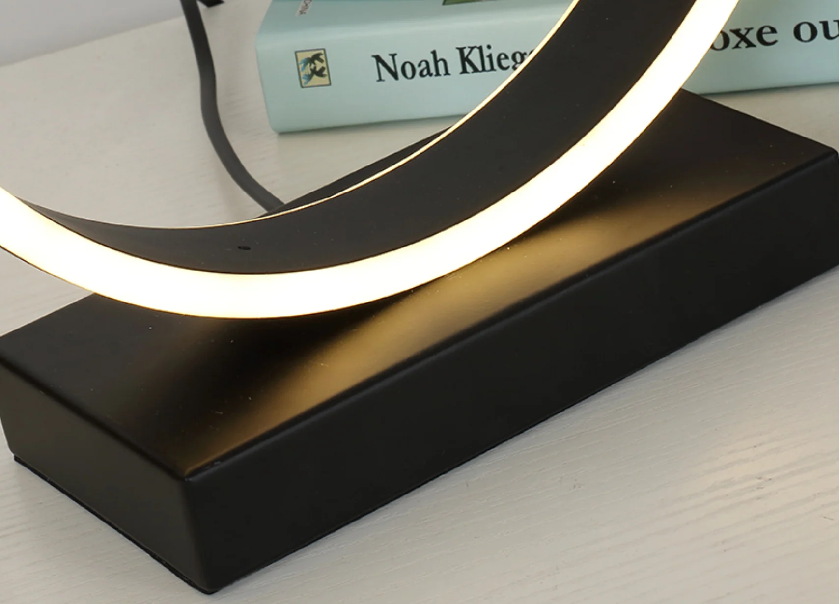 GIOVANNI Half Moon LED Monochrome Table Lamp - Image 4
