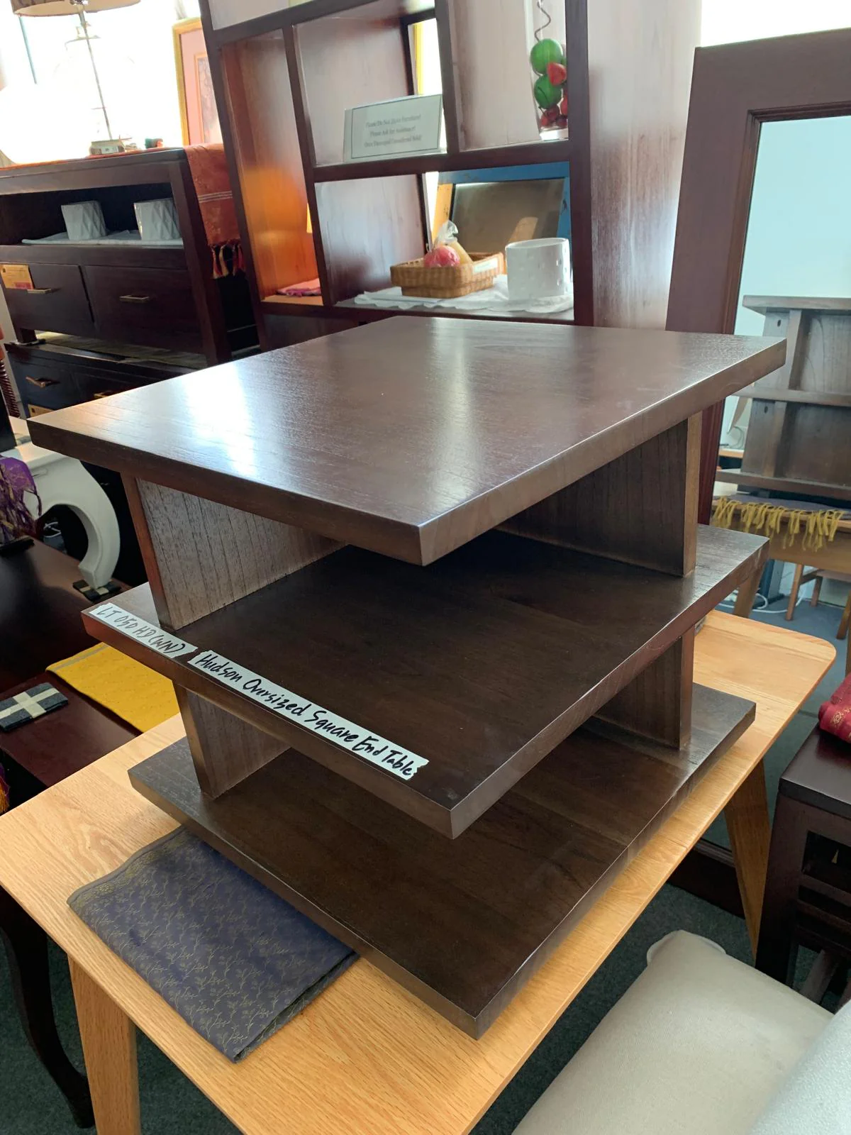 Hudson Teak Oversized Square End Table, TEK168 LT 050 HD (WN) - Image 4