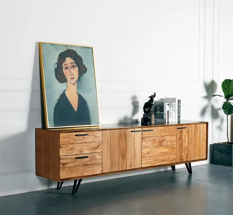 ISABELLA Industrial Design Solid Wood TV Console - Image 2