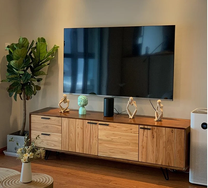 ISABELLA Industrial Design Solid Wood TV Console - Image 3