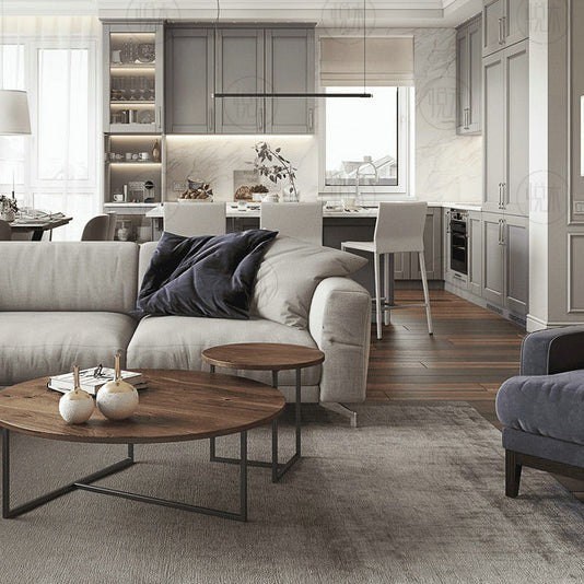 KEHLANI RADISSON Coffee Table Nordic Solid Wood Round Coffee Table ( 4 Color 2 Size ) - Image 8