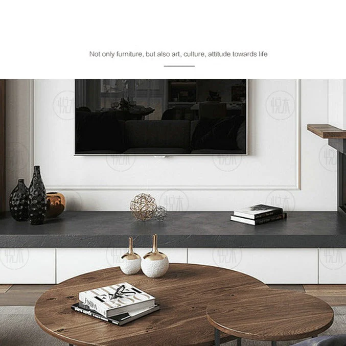 KEHLANI RADISSON Coffee Table Nordic Solid Wood Round Coffee Table ( 4 Color 2 Size ) - Image 9
